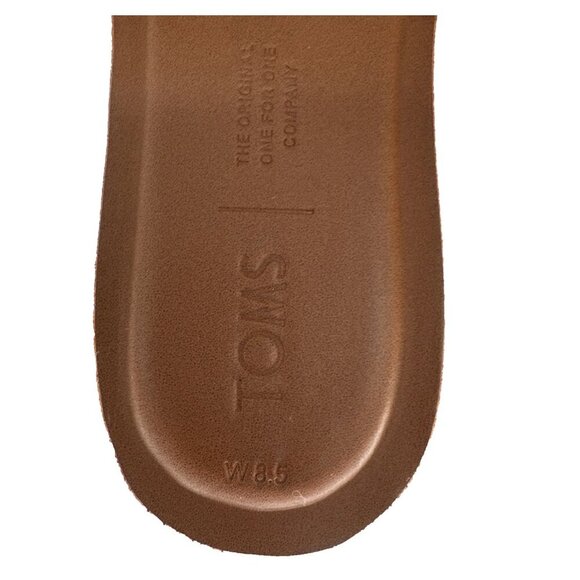 TOMS Seacliff Sandals Tan Veg Leather Ortholite Comfort Foam womans Size 8.5 - Picture 7 of 12